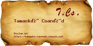 Tamaskó Csanád névjegykártya